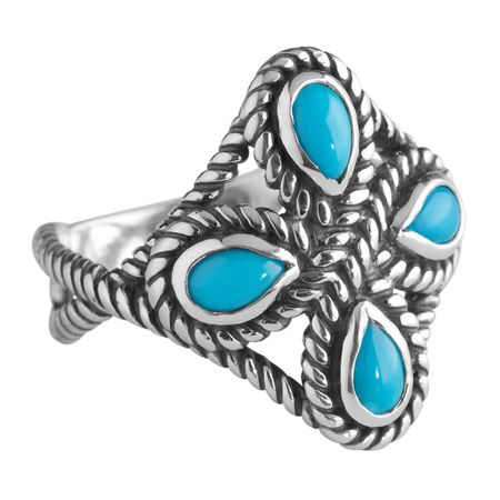 Sleeping Beauty Turquoise Rope Ring