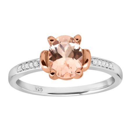 1 ct Morganite Ring With Diamonds