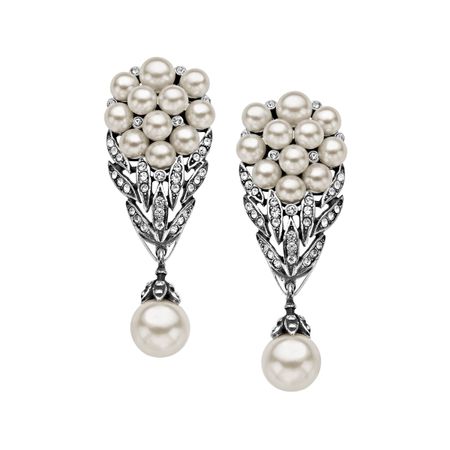Victorian Pearl Bouquet Earrings
