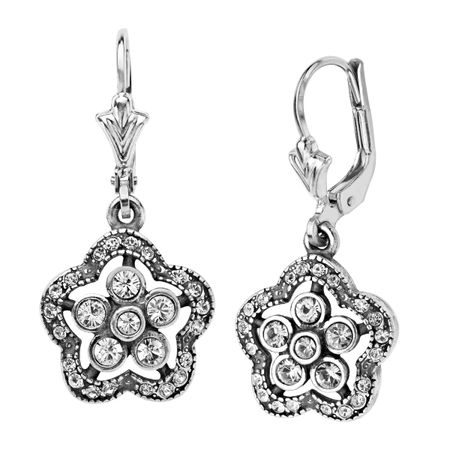 Art Nouveau Flower Drop Earrings