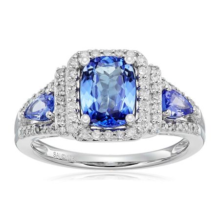 Tanzanite & 1/3 ct Diamond Ring