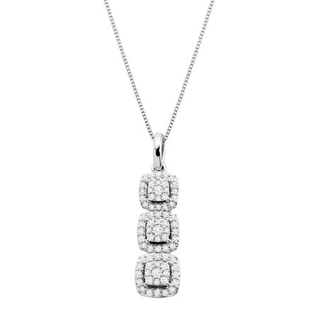 1/3 ct Diamond Cushion Drop Pendant