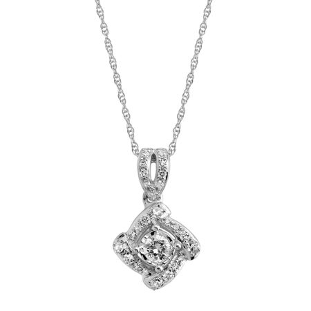 1/4 ct Diamond Twist Pendant