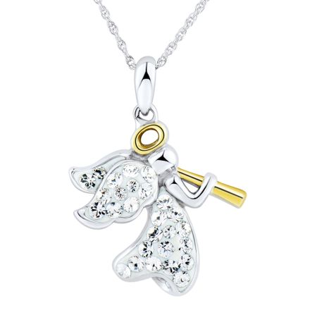 Angel Pendant with Crystals