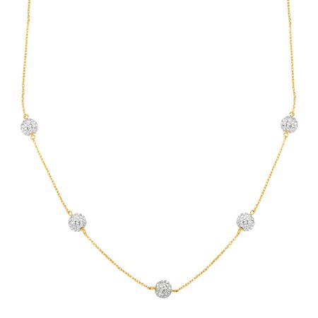 Station Necklace with Swarovski Crystal