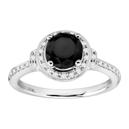 1 5/8 ct Black & White Diamond Ring
