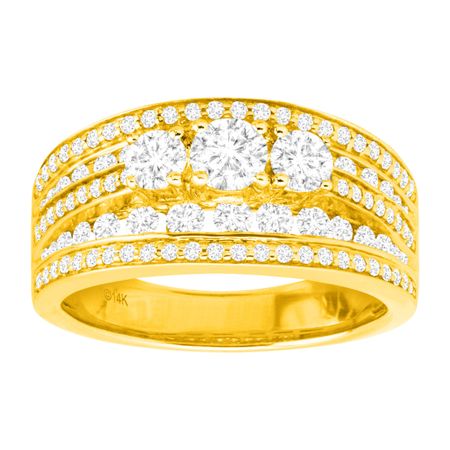 1 1/2 ct Diamond Multi-Band Anniversary Ring