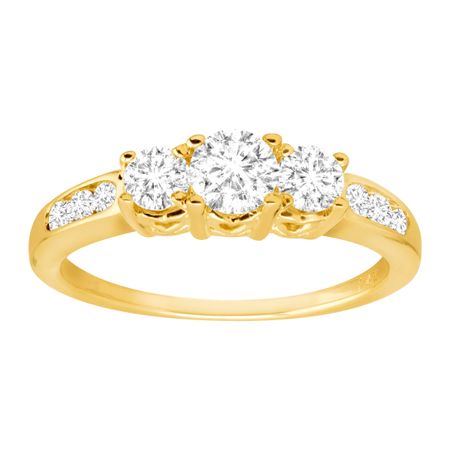 1 ct Diamond Three-Stone Anniversary Band Ring