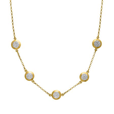 Station Necklace with Swarovski Crystals