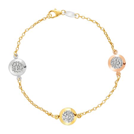 Station Bracelet with Swarovski Crystals