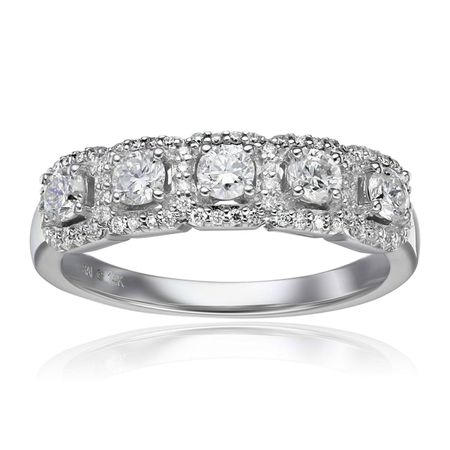 3/4 ct Diamond Five-Face Anniversary Ring