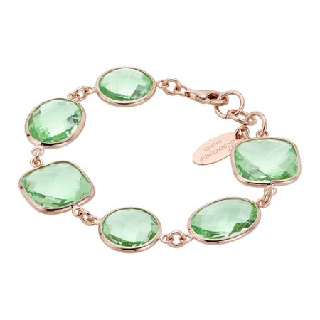 Green Quartz Link Bracelet