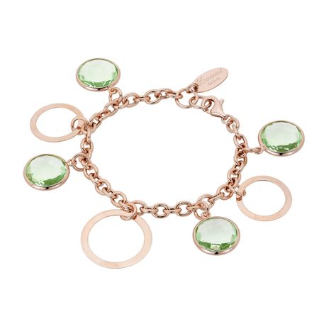 Green Quartz Charm Bracelet