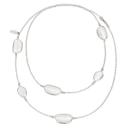 Milky Quartz Station Necklace