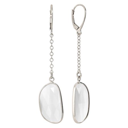 Milky Quartz Drop Earrings