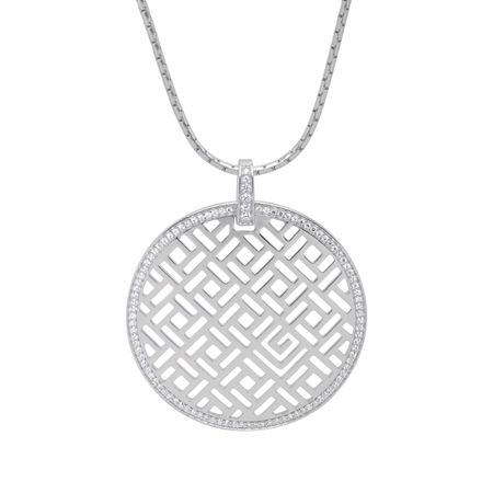 Circle Pendant with Cubic Zirconia