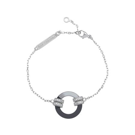 Link Bracelet with Cubic Zirconia
