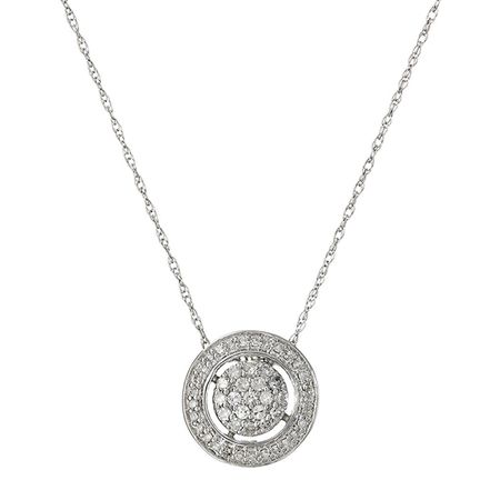 1/5 ct Diamond Circle Halo Pendant