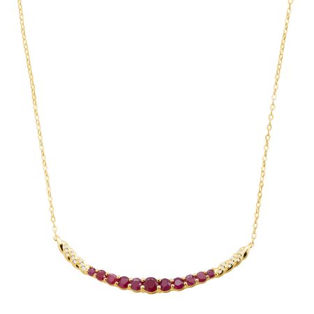 1 3/8 ct Ruby Garland Necklace with Diamonds