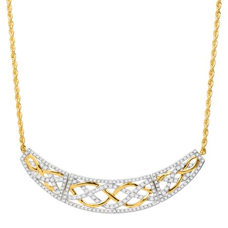 1 ct Diamond Garland Hinged Necklace
