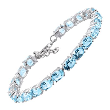 9 1/2 ct Blue Topaz Tennis Bracelet
