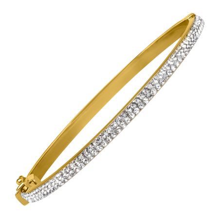 Bangle Bracelet with Swarovski Crystals