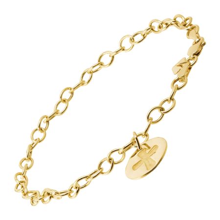 Organic Cross Charm Bracelet