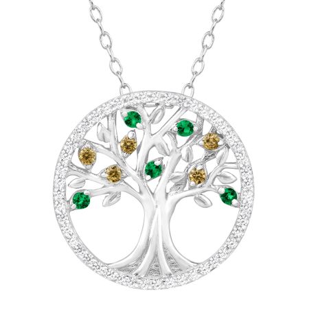 Tree of Love Pendant with Cubic Zirconia