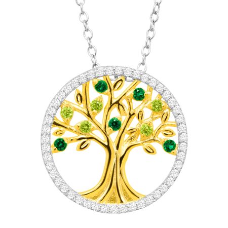 Tree of Love Pendant with Cubic Zirconia