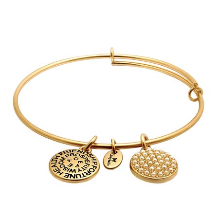 June Bangle Bracelet with Glass Pearls