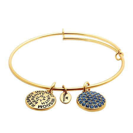 September Bangle Bracelet with Royal Blue Swarovski Crystal