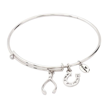 Expandable Wishbone Bangle, White