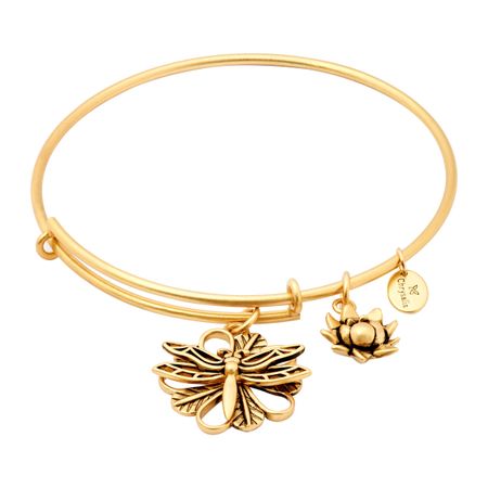 Expandable Dragonfly Bangle, Yellow