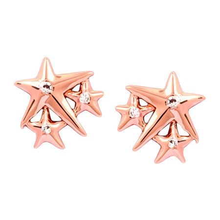 'Lucky Star' Stud Earrings, Rose