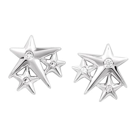'Lucky Star' Stud Earrings, White