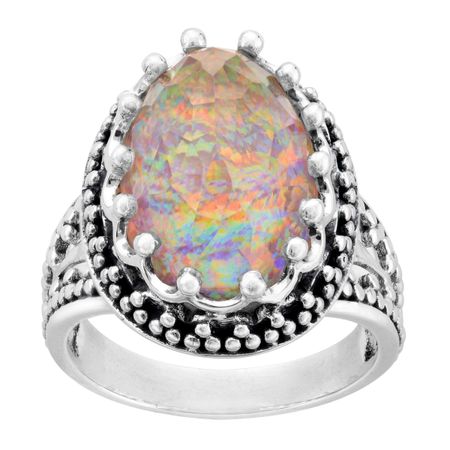 Orange Opal Quartz Ring
