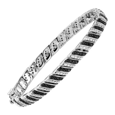 1 ct Black & White Diamond Bracelet