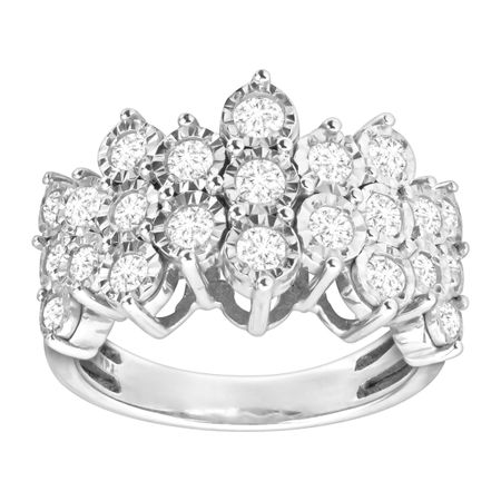1 ct Diamond Honeycomb Ring