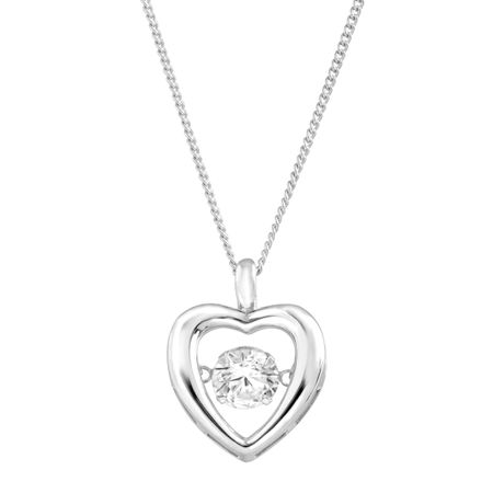 Floater Heart Pendant with Cubic Zirconia