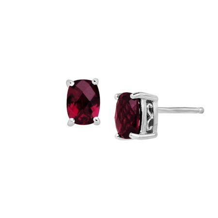 Garnet Filigree Stud Earrings