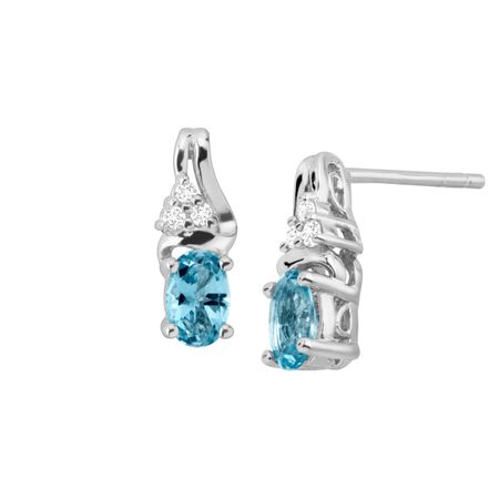 1 1/3 ct Swiss Blue & White Topaz Drop Earrings