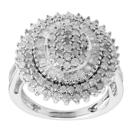 2 ct Diamond Oval Sunburst Ring