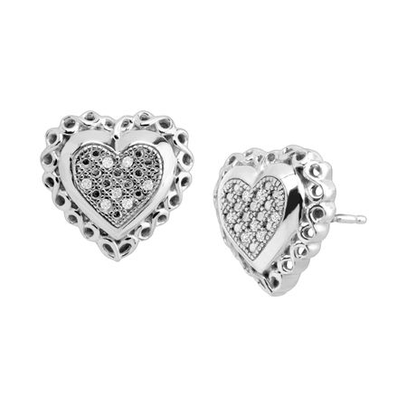 Sweetheart Earrings with Diamonds