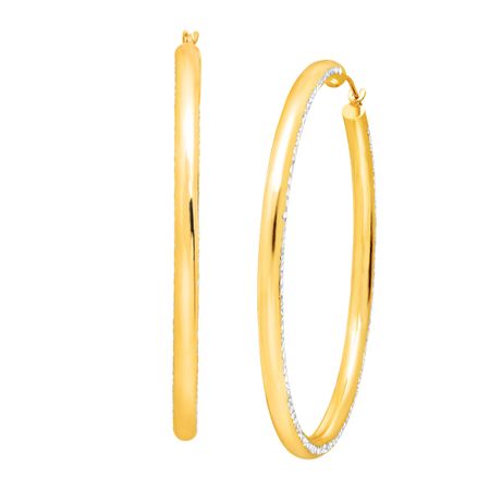 Diamond-Cut Hoop Earrings
