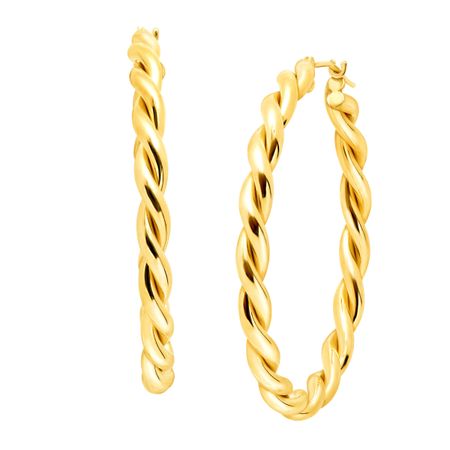 40 mm Twist Hoop Earrings