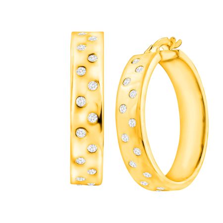 Hoop Earrings with Swarovski Crystals