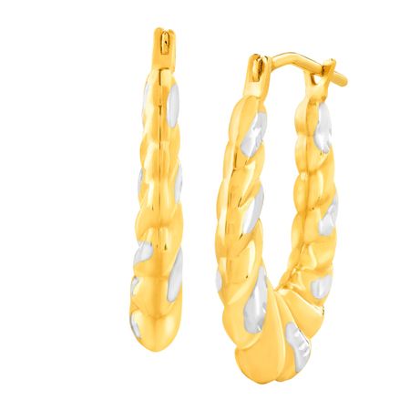 Medium Scalloped Hoop Earrings