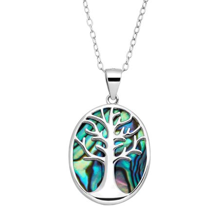Tree of Love Abalone Cutout Pendant
