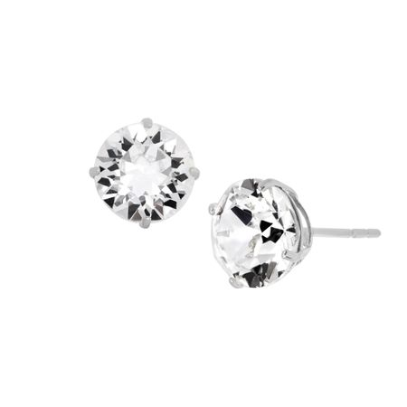 7 mm Stud Earrings with Swarovski Crystals