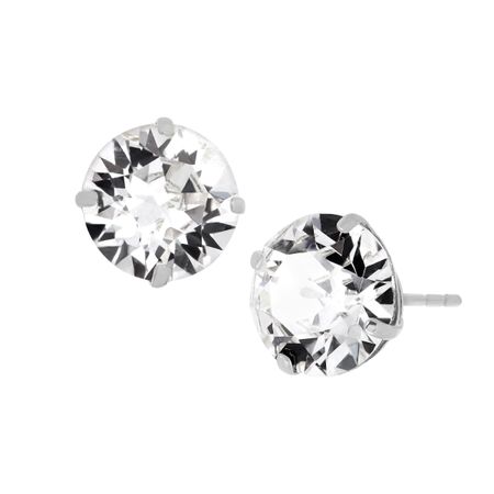 8 mm Stud Earrings with Swarovski Crystals